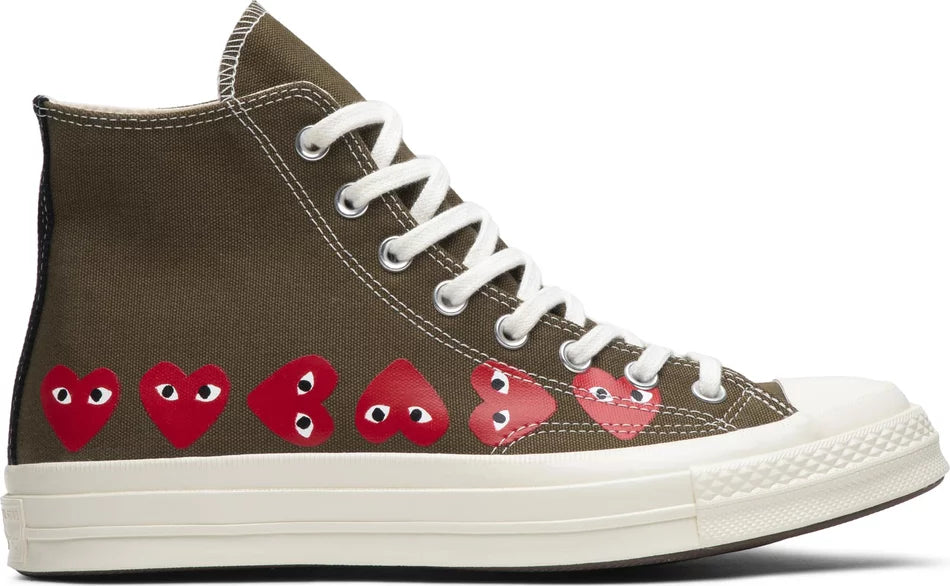 Converse Chuck Taylor All-Star 70 Hi Comme des Garcons Play Multi-Heart Green