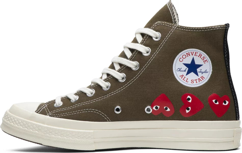 Converse Chuck Taylor All-Star 70 Hi Comme des Garcons Play Multi-Heart Green
