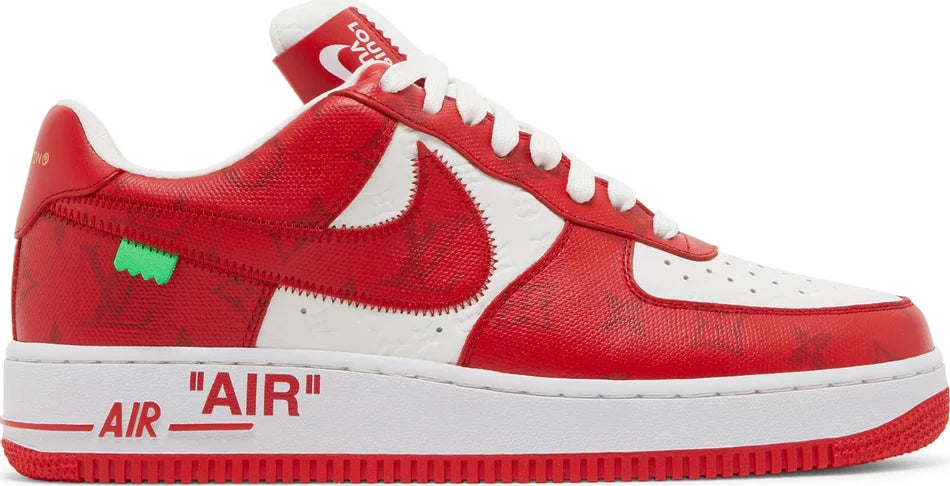 Louis Vuitton Nike Air Force 1 Low By Virgil Abloh White Red