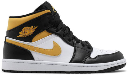 Air Jordan 1 Mid White Pollen Black