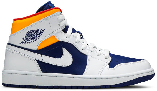 Air Jordan 1 Mid Royal Blue Laser Orange