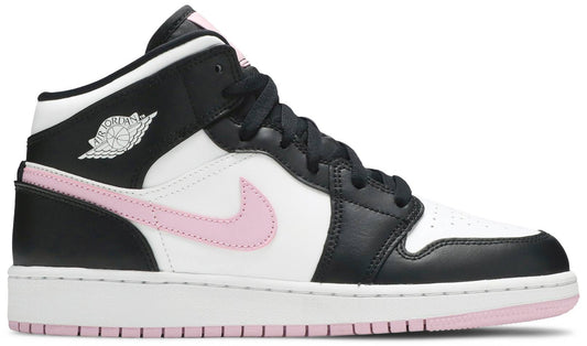 Air Jordan 1 Mid White Black Light Arctic Pink