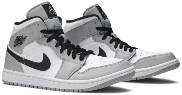 Air Jordan 1 Mid WHITE LIGHT SMOKE GREY