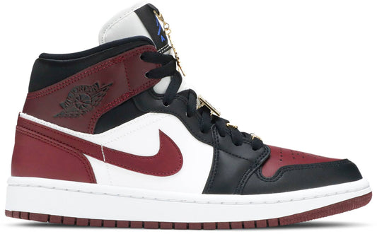 Air Jordan 1 Mid SE Black Dark Beetroot