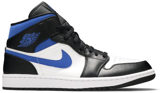 Air Jordan 1 Mid White Black Racer Blue