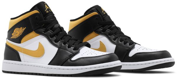 Air Jordan 1 Mid White Pollen Black