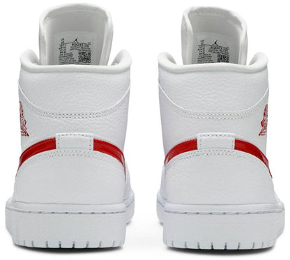 Air Jordan 1 Mid White University Red