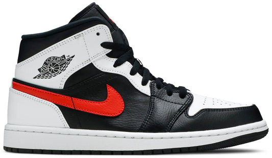 Air Jordan 1 Mid Black Chile Red White