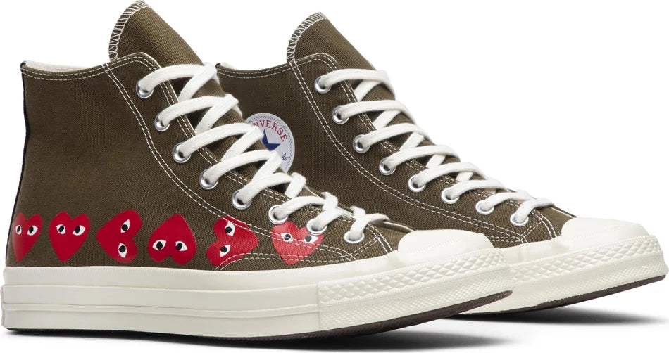 Converse Chuck Taylor All-Star 70 Hi Comme des Garcons Play Multi-Heart Green