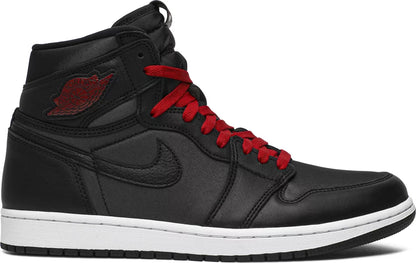 Air Jordan 1 Retro High Black Satin Gym Red