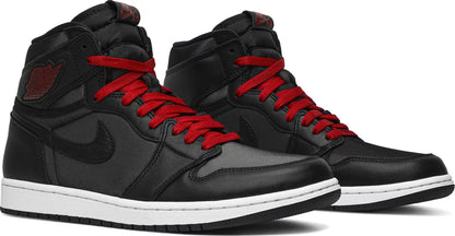 Air Jordan 1 Retro High Black Satin Gym Red